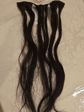 Natural Dark Brown Clip-In Hair Extensions - 3 Clip Weft 19"